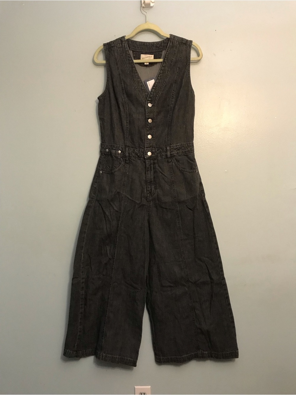Target Sleeveless Wide-Leg Jumpsuit in Charcoal Black